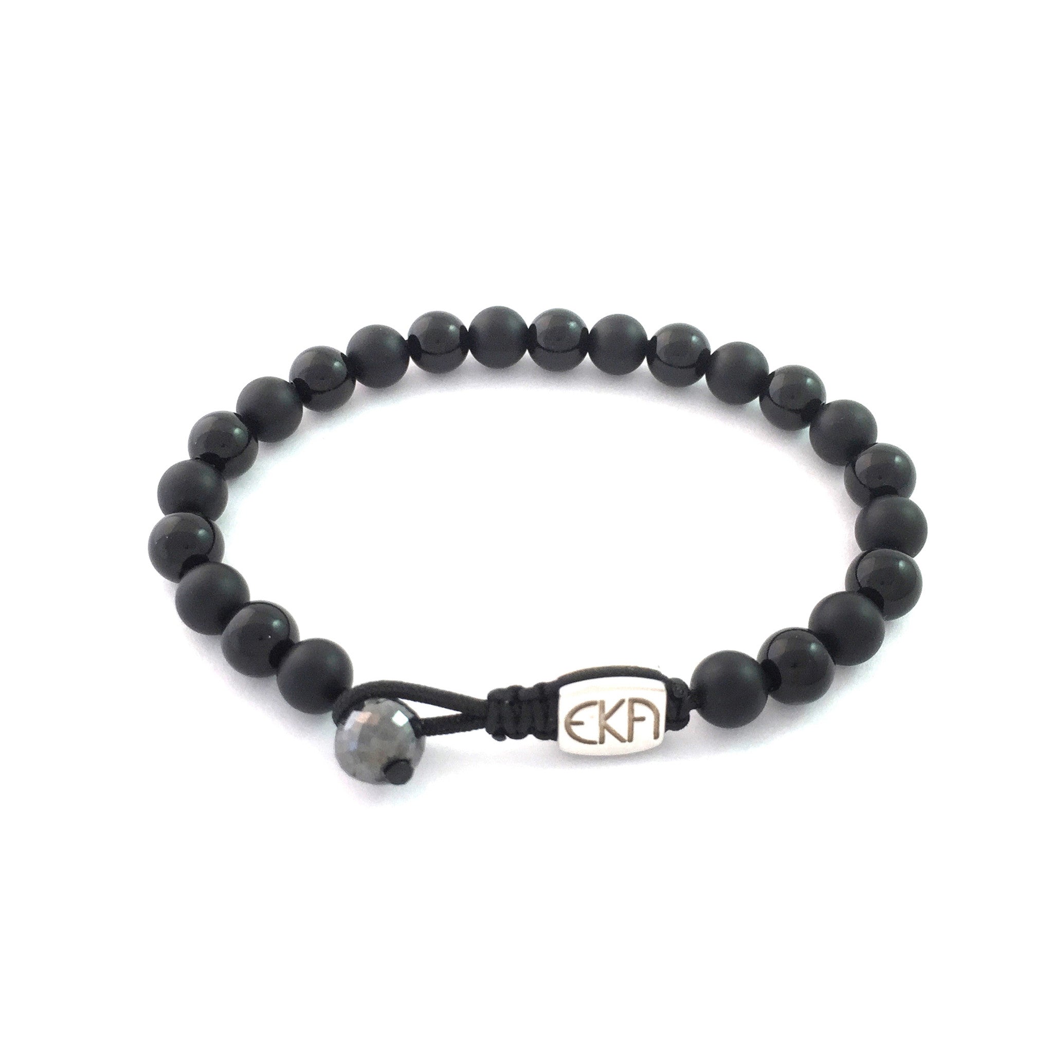 18K White Gold 6mm, Onyx, Faceted raw Black Diamond (EBBB01) 18K White Gold 6mm, Onyx, Faceted raw Black Diamond (EBBB01)